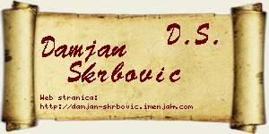Damjan Škrbović vizit kartica